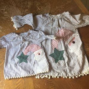 🎅Santa Sister Set🎅 Mud Pie Brand. Sizes 6mo & 5t